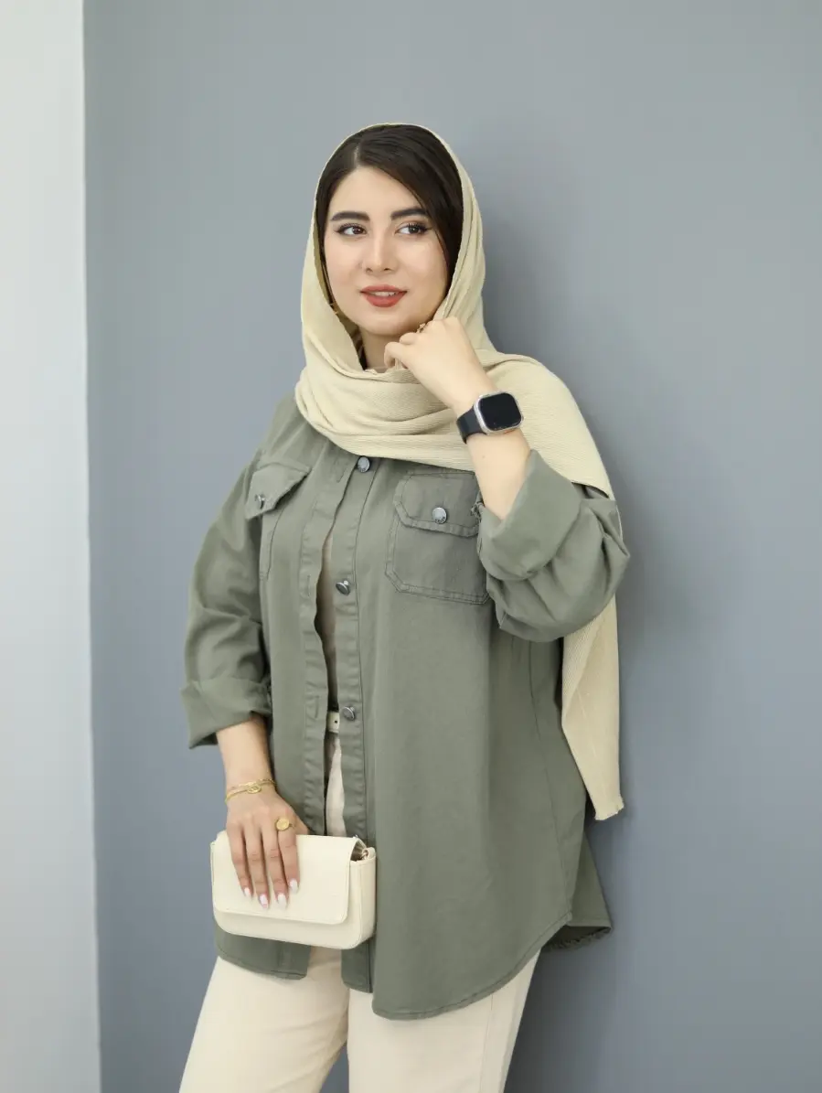 شومیز کتان گلبو